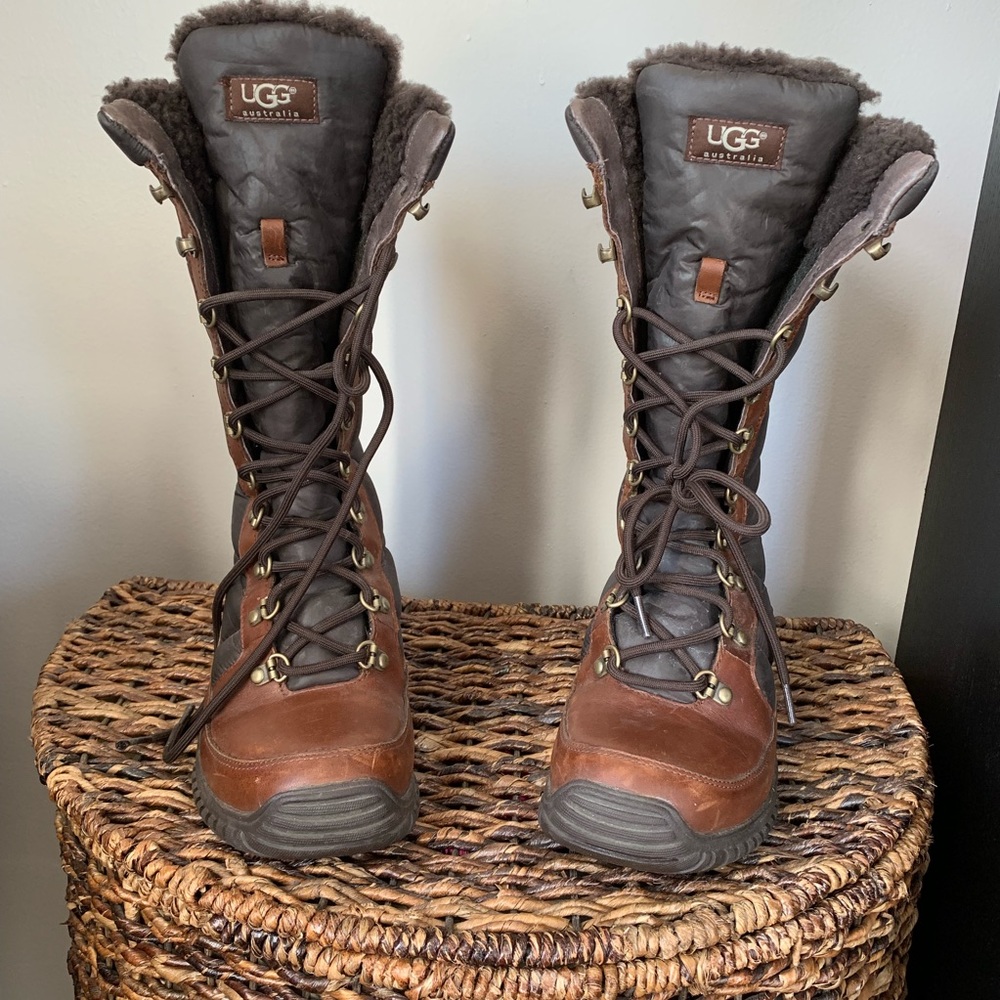 Ugg Adirondack Brown boots. Style no longer sold